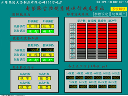 Low voltage program control system for electrostatic bag filter